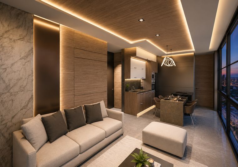 Departamento tipo 2 · sala, vista 3 de 4