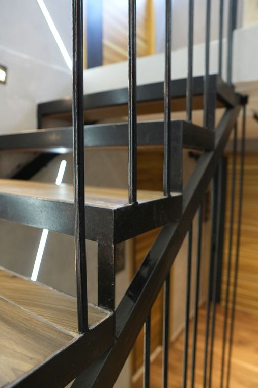 Detalle del barandal de herrería