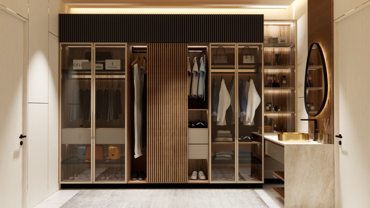 Casa habitación · Recámaras, vestidor y baño de visitas