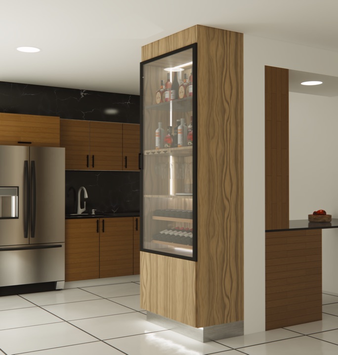 Cava de vinos a medida · Cocina residencial