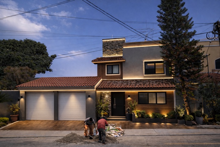 Remodelación de fachada y cochera · Casa habitación · Villahermosa